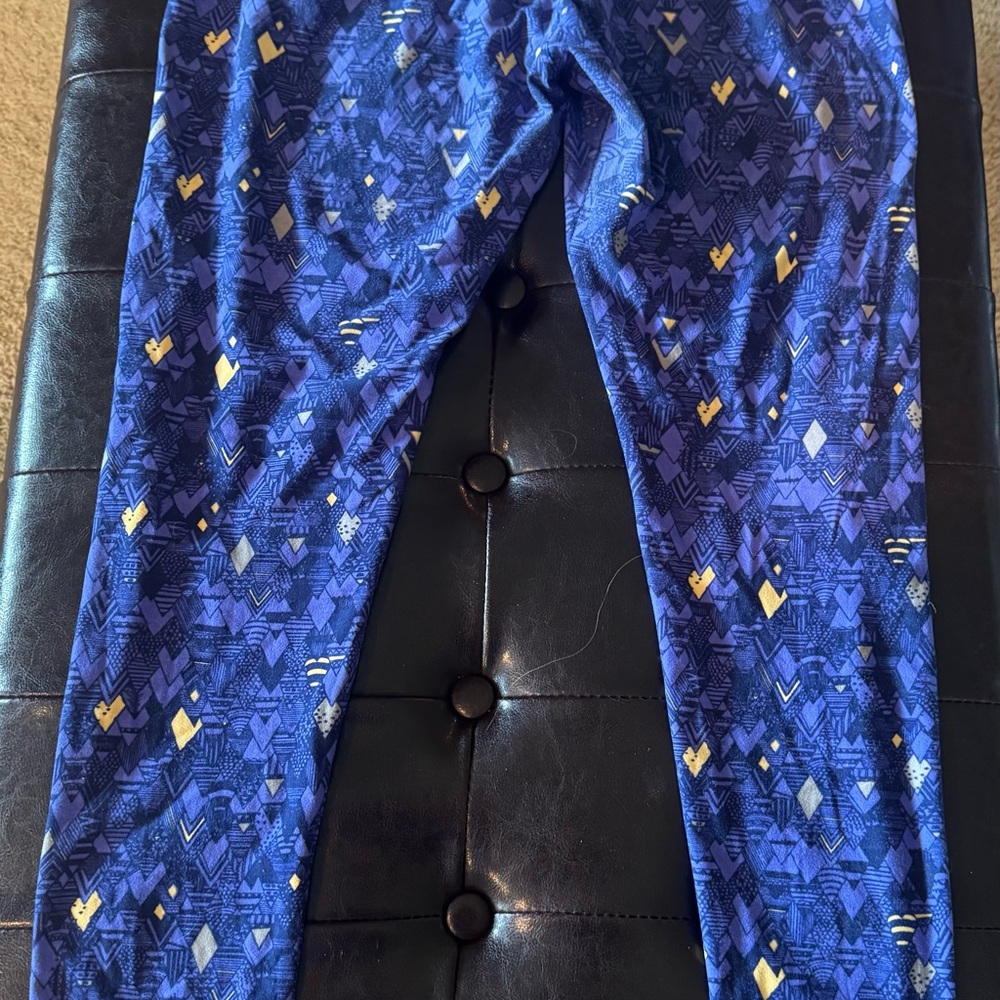 Lularoe TC Geometric Blue Leggings